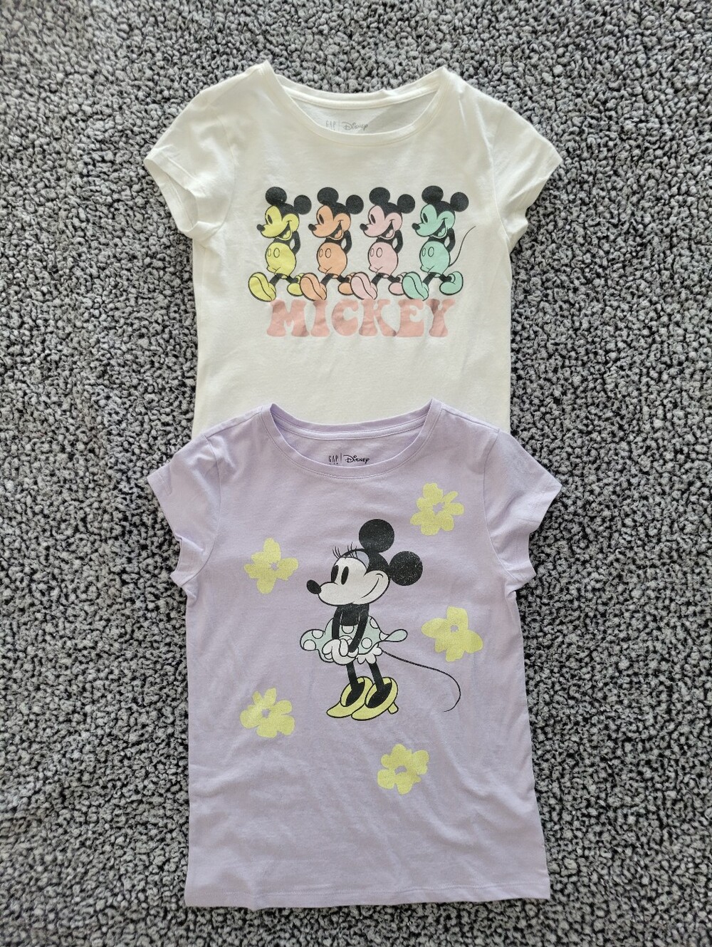 GAP Kids Disney Mickey & Minnie Short Sleeve T Shirts Girls Size XL 12
